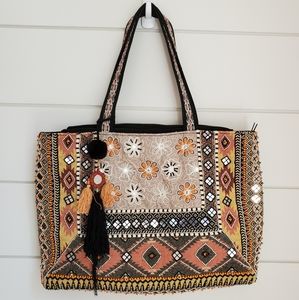 🎉HP🎉 Sabbie Beaded Boho Tote Steven by S. Madden